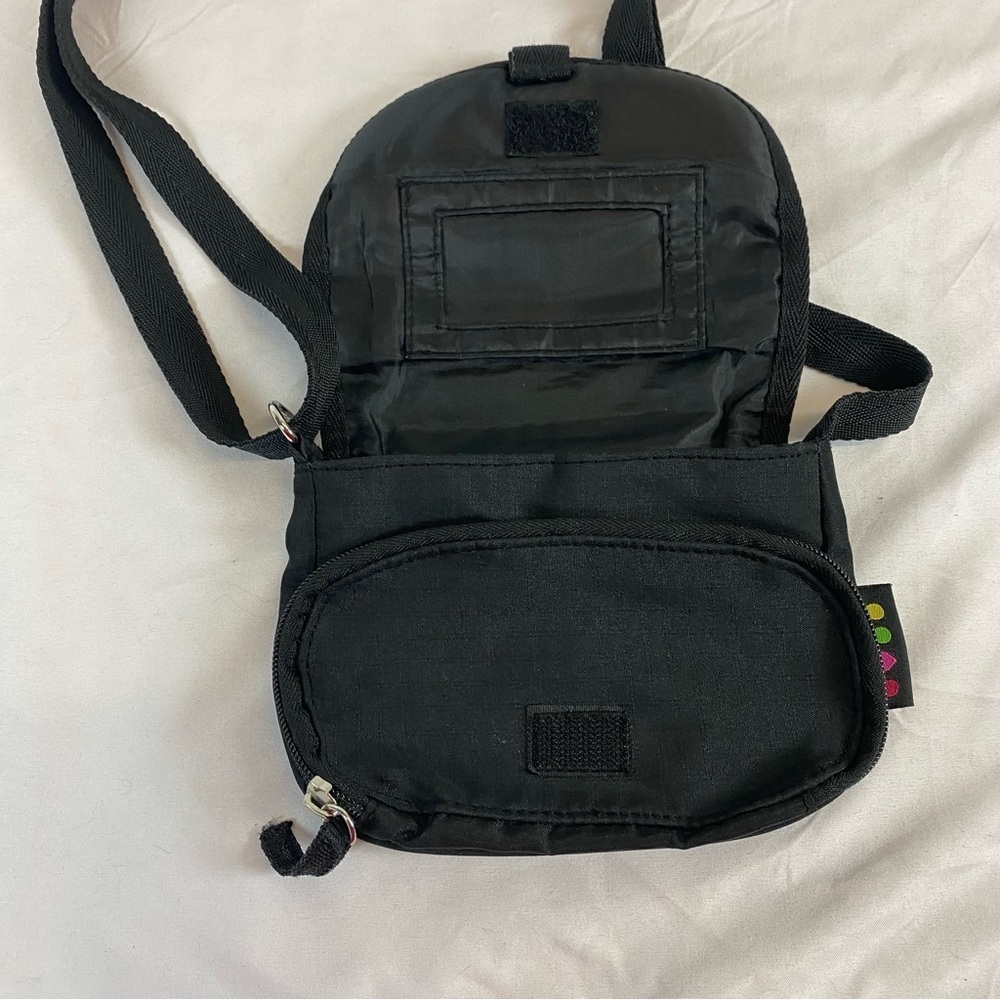 Joe Boxer Black Nylon Crossbody Mini Bag - Picture 5 of 13
